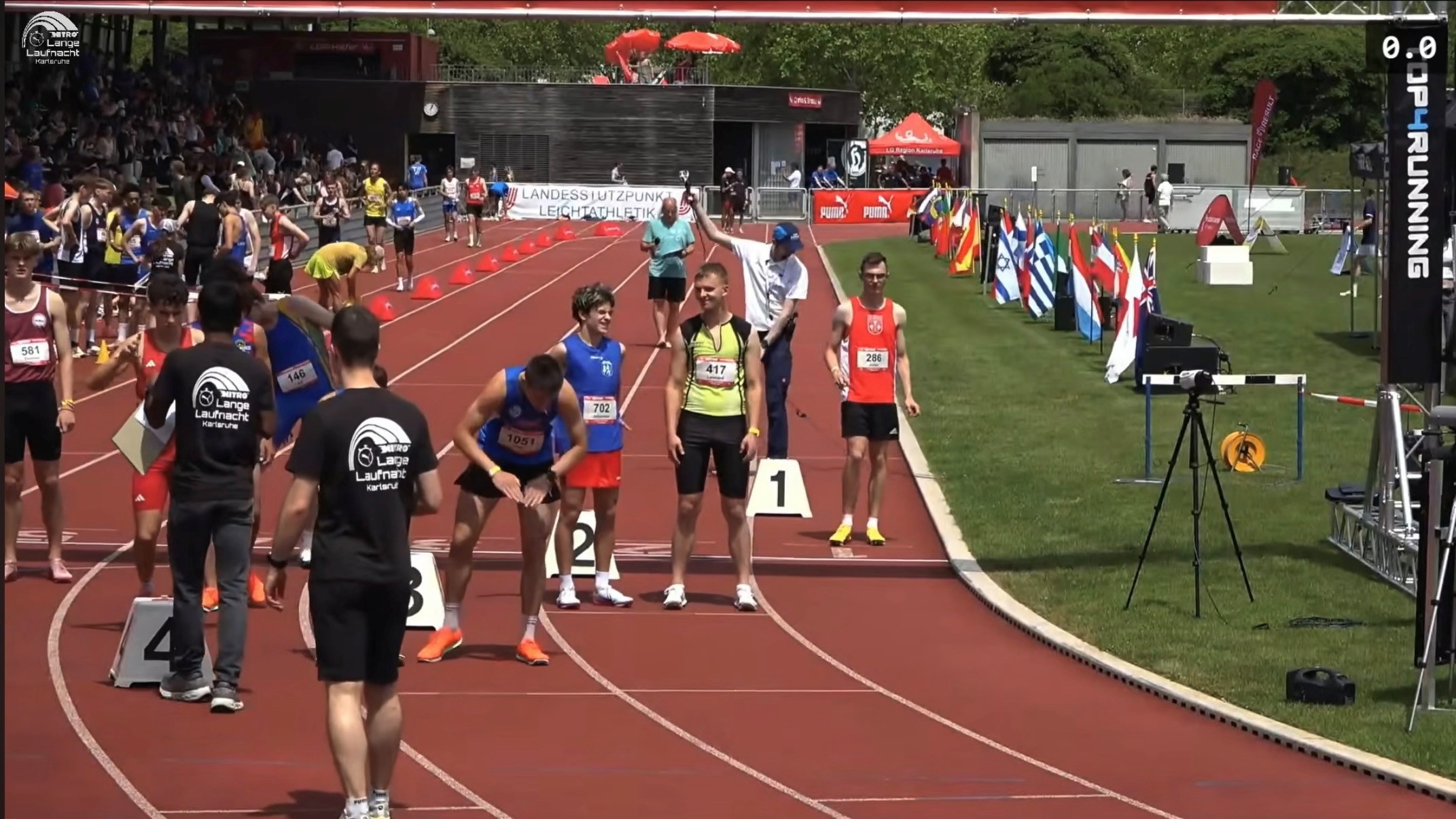 Johannes noch ganz locker am Start